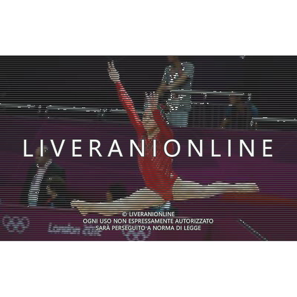 (120731) -- LONDON, July 31, 2012 () -- Kyla Ross of U.S. competes in beam event of Gymnastics Artistic women\'s team final competition at London 2012 Olympic Games in London, Britain, July 31, 2012. The U.S. team won gold medal in this event. (/Wang Jianhua) (zgp) /ALDO LIVERANI SAS-ITALY ONLY - EDITORIAL USE ONLY