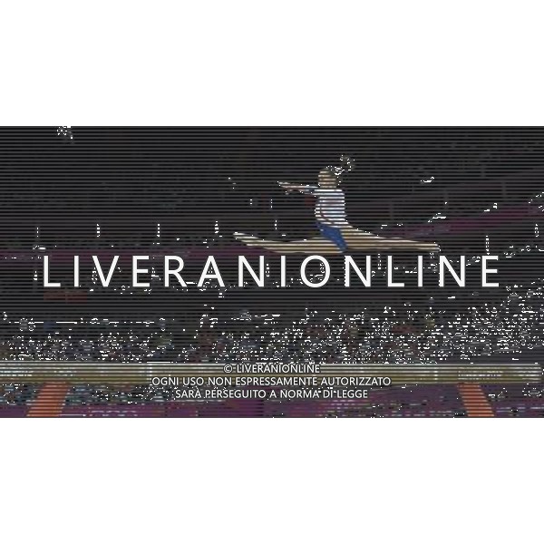 (120731) -- LONDON, July 31, 2012 () -- Larisa Andreea Iordache of Romania competes in beam event of Gymnastics Artistic women\'s team final competition at London 2012 Olympic Games in London, Britain, July 31, 2012. The Romanian team won bronze medal in this event. (/Qi Heng) (zgp) /ALDO LIVERANI SAS-ITALY ONLY - EDITORIAL USE ONLY