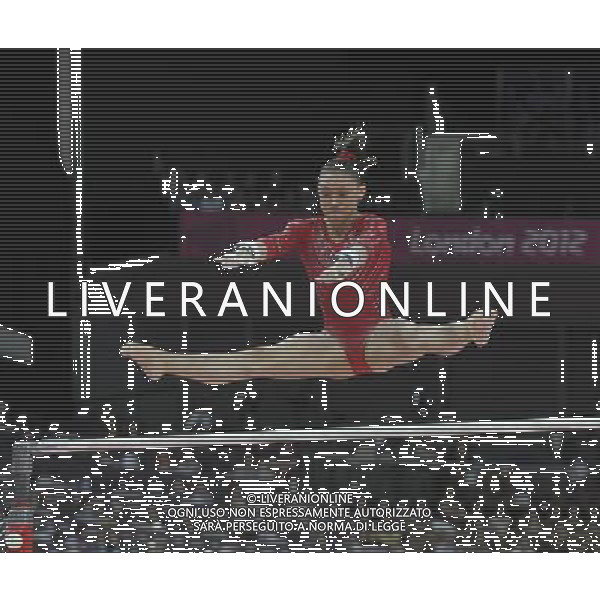 American Gymnast Kyla Ross seen on the uneven bars during the Gymnastics Artistic Womens Team event at the O2 North Greenwich,. London ©PHOTOSHOT/AGENZIA ALDO LIVERANI SAS - ITALY ONLY - GIOCHI OLIMPICI, OLIMPIADI LONDRA 2012