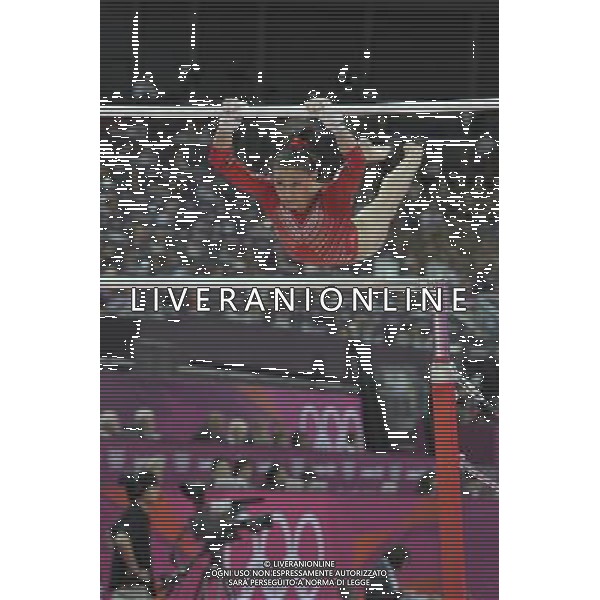 American Gymnast Kyla Ross seen on the uneven bars during the Gymnastics Artistic Womens Team event at the O2 North Greenwich,. London ©PHOTOSHOT/AGENZIA ALDO LIVERANI SAS - ITALY ONLY - GIOCHI OLIMPICI, OLIMPIADI LONDRA 2012
