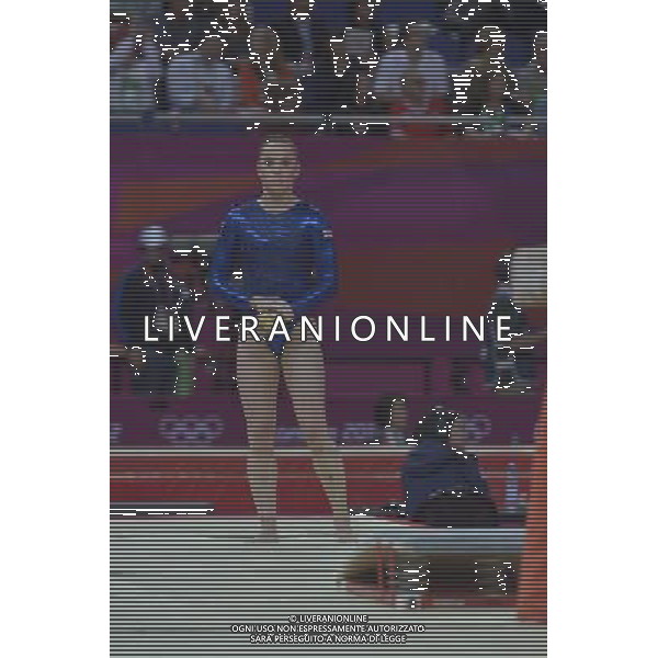 British Gymnast Hannah Whelan seen during the Gymnastics Artistic Womens Team event at the O2 North Greenwich,. London ©PHOTOSHOT/AGENZIA ALDO LIVERANI SAS - ITALY ONLY - GIOCHI OLIMPICI, OLIMPIADI LONDRA 2012