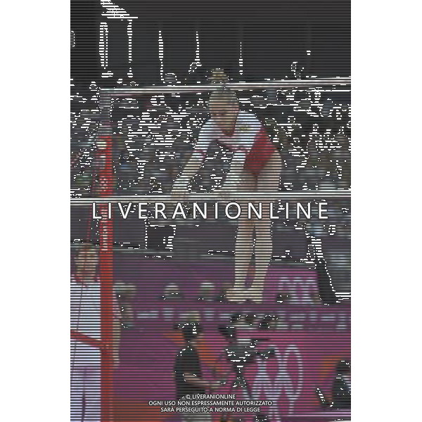 Russian Gymnast Aliya Mustafina seen on the uneven bars during the Gymnastics Artistic Womens Team event at the O2 North Greenwich,. London ©PHOTOSHOT/AGENZIA ALDO LIVERANI SAS - ITALY ONLY - GIOCHI OLIMPICI, OLIMPIADI LONDRA 2012