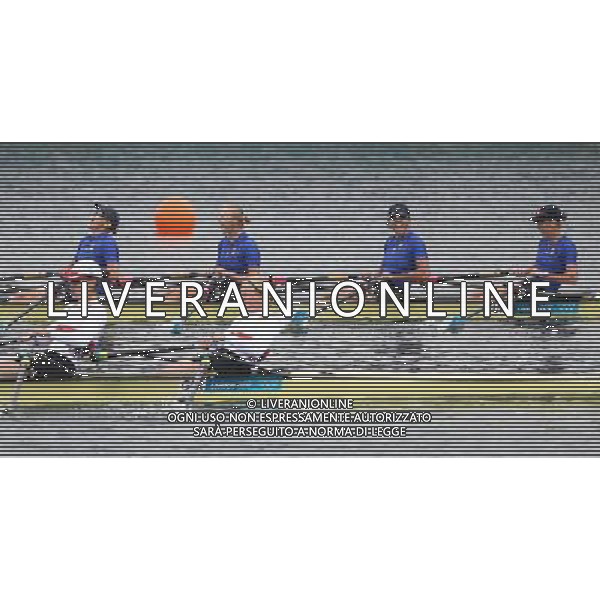 (120801) -- LONDON, Aug. 1, 2012 () -- (Top R-L) Kateryna Tarasenko£åNataliya Dovgodko£åAnastasiia Kozhenkova£åYana Dementieva of Ukraine compete during women\'s rowing quadruple sculls fianl contest, at London 2012 Olympic Games in London, Britain, on August 1, 2012. The Ukrainian team won gold medal. (/Liao Yujie) (nxl) ©PHOTOSHOT/AGENZIA ALDO LIVERANI SAS - ITALY ONLY - GIOCHI OLIMPICI, OLIMPIADI LONDRA 2012