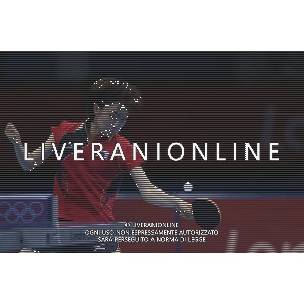 (120801) -- LONDON, Aug. 1, 2012 () -- Kasumi Ishikawa of Japan returns a ball during the bronze medal match of women\'s singles table tennis against Feng Tianwei of Singapore at London 2012 Olympic Games, London, Britain, Aug. 1, 2012. Feng Tianwei won the match 4-0 and claimed the bronze medal of the event. (/Shen Bohan) ©PHOTOSHOT/AGENZIA ALDO LIVERANI SAS - ITALY ONLY - GIOCHI OLIMPICI, OLIMPIADI LONDRA 2012
