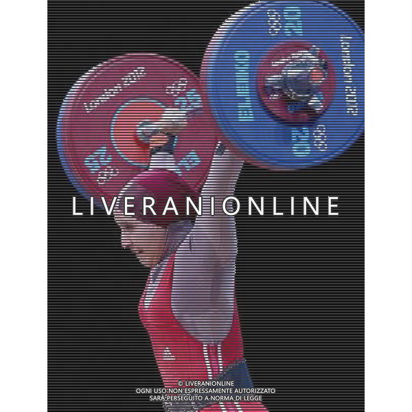(120801) -- LONDON, Aug. 1, 2012 () -- Ghada Hassine of Tunisia competes during the women\'s 69kg weightlifting event at London 2012 Olympic Games, London, Britain, Aug. 1, 2012. MGhada hassine ranked the 2nd of group B with a total of 222kg. (/Chen Jianli) ©PHOTOSHOT/AGENZIA ALDO LIVERANI SAS - ITALY ONLY - GIOCHI OLIMPICI, OLIMPIADI LONDRA 2012