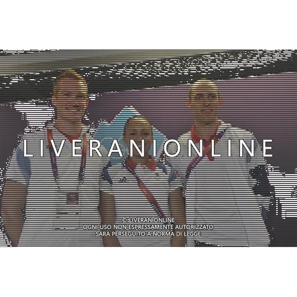 British Track Athletes Greg Rutherford Dia Greene and Jessica Ennis at a Press Briefing in The Olympic Park, Stratford. London /ALDO LIVERANI SAS-ITALY ONLY - EDITORIAL USE ONLY