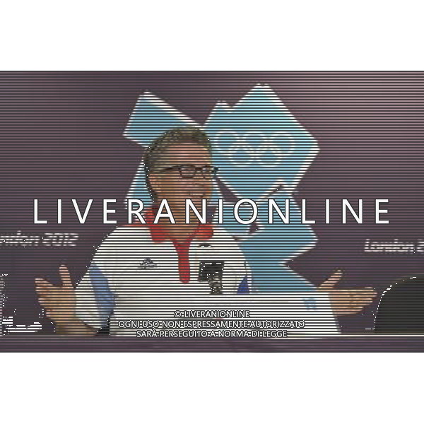 Charles van Commenee Head Coack UK Athletics at a Press Briefing in The Olympic Park, Stratford. London /ALDO LIVERANI SAS-ITALY ONLY - EDITORIAL USE ONLY
