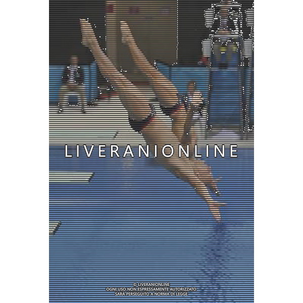 British Divers Nicholas Robinson-Baker Nicholas and Chris Mears seen in the Men\'s Synchronised 3m Springboard at the Aquatics Centre, The Olympic Park, Stratford. London /ALDO LIVERANI SAS-ITALY ONLY - EDITORIAL USE ONLY