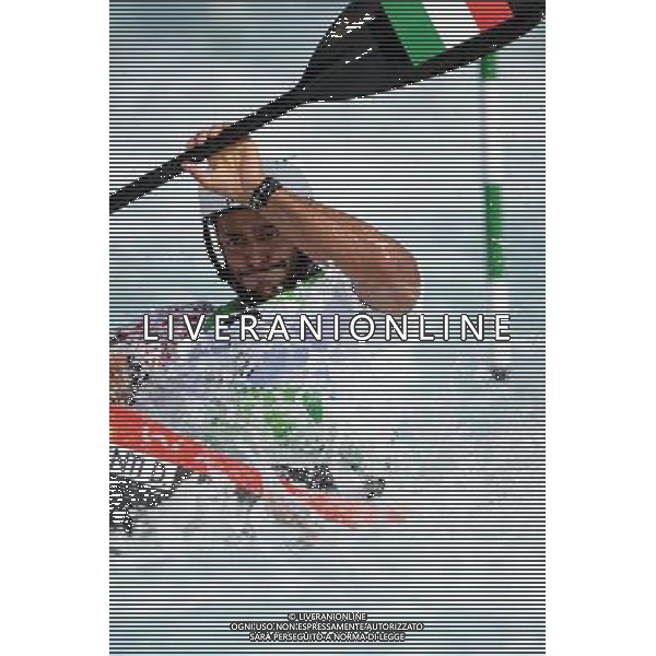 (120801) -- LONDON, Aug. 1, 2012 () -- Daniele Molmenti of Italy competes during men\'s Kayak (K1) final of Canoe Slalom, at London 2012 Olympic Games in London, Britain, on August 1, 2012. Daniele Molmenti won gold medal. (/Guo Yong) (nxl) /ALDO LIVERANI SAS-ITALY ONLY - EDITORIAL USE ONLY