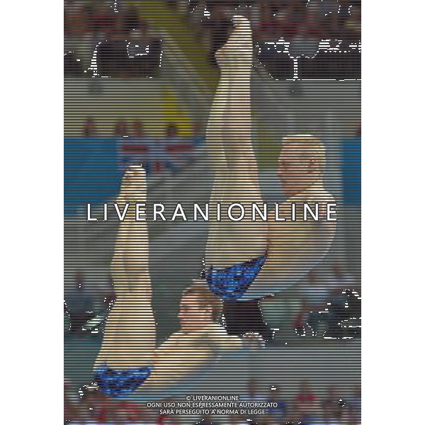 (120801) -- LONDON, Aug. 1, 2012 () -- Llya Zakharov and Evgeny Kuznetsov of Russia compete during men\'s synchronised 3m springboard event at the London 2012 Olympic Games in London, Britain, Aug. 1, 2012. The Russian divers won silver medal. (/Liu Dawei) (nxl) /ALDO LIVERANI SAS-ITALY ONLY - EDITORIAL USE ONLY