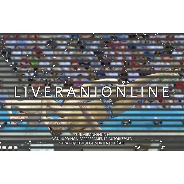 (120801) -- LONDON, Aug. 1, 2012 () -- Kristian Ipsen and Troy Dumais of USA compete during men\'s synchronised 3m springboard event at the London 2012 Olympic Games in London, Britain, Aug. 1, 2012. The American divers won bronze medal. (/Liu Dawei) (nxl) /ALDO LIVERANI SAS-ITALY ONLY - EDITORIAL USE ONLY