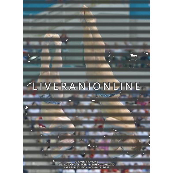 (120801) -- LONDON, Aug. 1, 2012 () -- Kristian Ipsen and Troy Dumais of USA compete during men\'s synchronised 3m springboard event at the London 2012 Olympic Games in London, Britain, Aug. 1, 2012. The American divers won bronze medal. (/Liu Dawei) (nxl) /ALDO LIVERANI SAS-ITALY ONLY - EDITORIAL USE ONLY