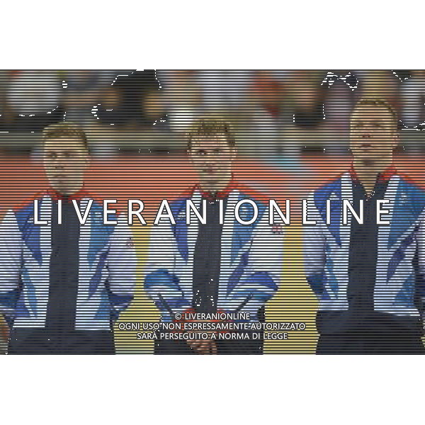 Men\'s Team Sprint Gold Medalists, Philip Hindes, Jason Kenny and Sir Chris Hoy 2012 London Olympics - Cycling Track - Day 6 - Thursday 2nd August 2012 - Velodrome - Olympic Park - London å© CameraSport - 43 Linden Ave. Countesthorpe. Leicester. England. LE8 5PG - Tel: +44 (0) 116 277 4147 - admin@camerasport.com - www.camerasport.com /AG ALDOLIVERANI SAS - ITALY ONLY 