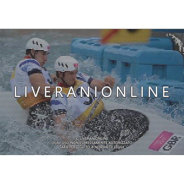 (120802) -- LONDON, Aug. 2, 2012 () -- Tim Baillie/Etienne Stott of Britain compete during men\'s canoe double (C2) final contest of Caneo Slalom event, at London 2012 Olympic Games in London, Britain, on August 2, 2012. Tim Baillie/Etienne Stott of Britain won gold medal. (/Guo Yong) (nxl) /PHOTOSHOT/ALDO LIVERANI ITALY ONLY -