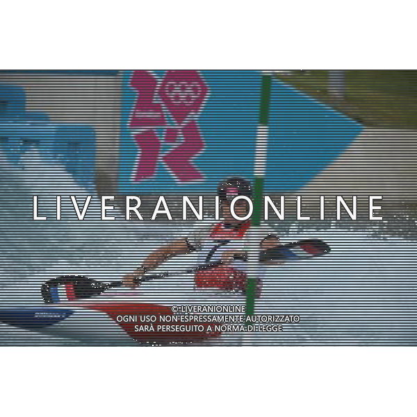 (120802) -- LONDON, Aug. 2, 2012 () -- Emilie Fer of France competes during women\'s canoe slalom Kayak (K1) final competition, at London 2012 Olympic Games in London, Britain, on August 2, 2012. Emilie Fer of France won gold medal. (/Guo Yong) (nxl) /PHOTOSHOT/ALDO LIVERANI ITALY ONLY -