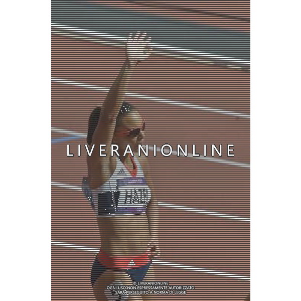 Heptathlete Louise Hazel TeamGB in the 100m hurdles. Olympic Stadium, Olympic Park Stratford. London. ©PHOTOSHOT/Agenzia Aldo Liverani Sas - ITALY ONLY - GIOCHI OLIMPICI, OLIMPIADI LONDRA 2012