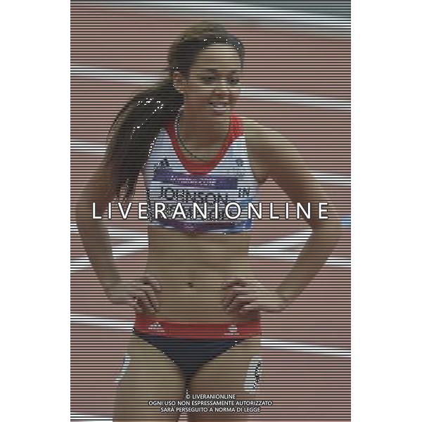 Heptathlete Katarina Johnson-Thompson TeamGB in the 100m hurdles. Olympic Stadium, Olympic Park Stratford. London. ©PHOTOSHOT/Agenzia Aldo Liverani Sas - ITALY ONLY - GIOCHI OLIMPICI, OLIMPIADI LONDRA 2012