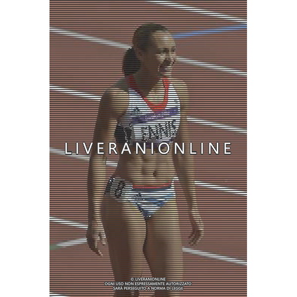 Heptathlete Jessica Ennis TeamGB in the 100m hurdles. Olympic Stadium, Olympic Park Stratford. London. ©PHOTOSHOT/Agenzia Aldo Liverani Sas - ITALY ONLY - GIOCHI OLIMPICI, OLIMPIADI LONDRA 2012