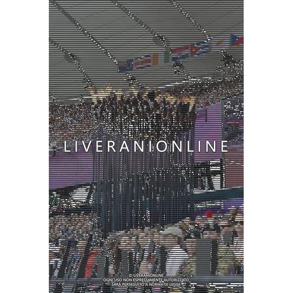 Olympic Flame Cauldron. Olympic Stadium, Olympic Park Stratford. London. ©PHOTOSHOT/Agenzia Aldo Liverani Sas - ITALY ONLY - GIOCHI OLIMPICI, OLIMPIADI LONDRA 2012