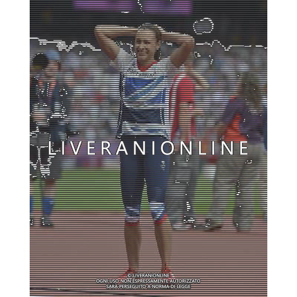 Heptathlete Jessica Ennis TeamGB. Olympic Stadium, Olympic Park Stratford. London. ©PHOTOSHOT/Agenzia Aldo Liverani Sas - ITALY ONLY - GIOCHI OLIMPICI, OLIMPIADI LONDRA 2012