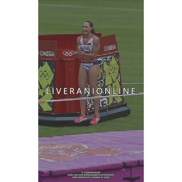 Heptathlete Jessica Ennis TeamGB in the High Jump. Olympic Stadium, Olympic Park Stratford. London. ©PHOTOSHOT/Agenzia Aldo Liverani Sas - ITALY ONLY - GIOCHI OLIMPICI, OLIMPIADI LONDRA 2012