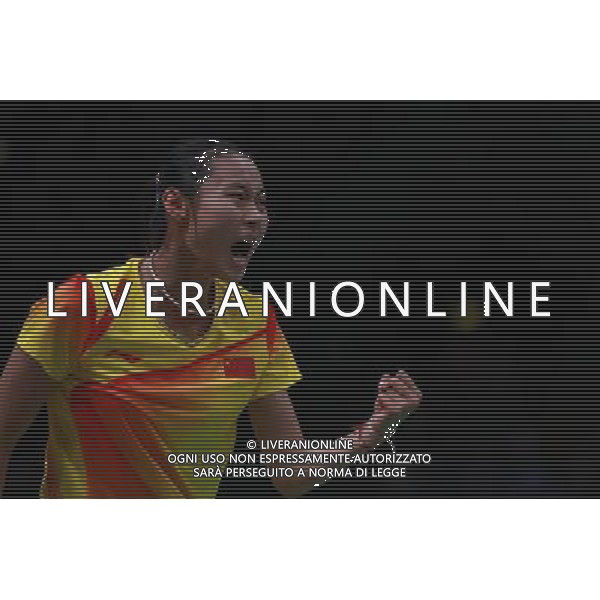 (120803) -- LONDON, Aug. 3, 2012 () -- Wang Yihan of China takes part in women\'s badminton singles semifinal contest, at London 2012 Olympic Games in London, Britain, on August 3, 2012. Wang Yihan of China defeated Saina Nehwal of India 2-0. (/Ren Zhenglai) (nxl) ©PHOTOSHOT/Agenzia Aldo Liverani Sas - ITALY ONLY - GIOCHI OLIMPICI, OLIMPIADI LONDRA 2012