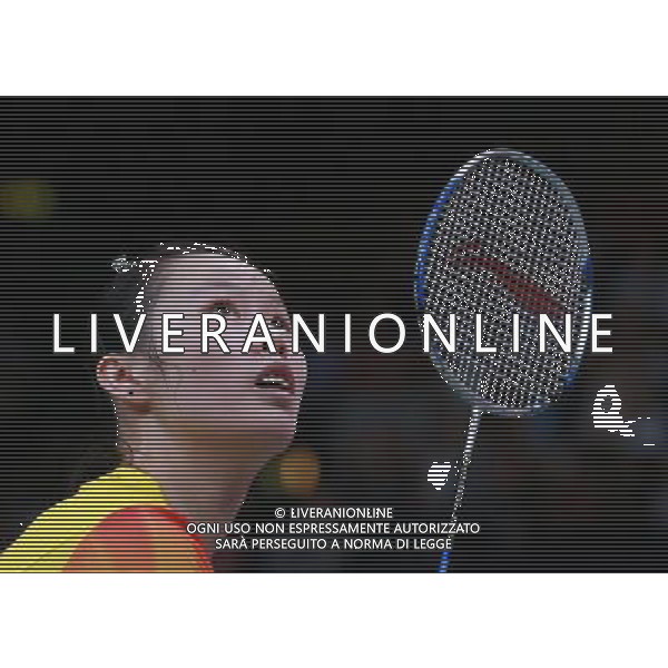 (120803) -- LONDON, Aug. 3, 2012 () -- Li Xuerui of China takes part in women\'s badminton singles semifinal contest, at London 2012 Olympic Games in London, Britain, on August 3, 2012. Li Xuerui of China defeated Wang Xin of China 2-0. (/Ren Zhenglai) (nxl) ©PHOTOSHOT/Agenzia Aldo Liverani Sas - ITALY ONLY - GIOCHI OLIMPICI, OLIMPIADI LONDRA 2012