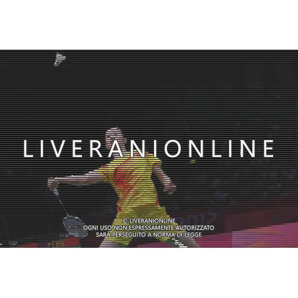(120803) -- LONDON, Aug. 3, 2012 () -- Li Xuerui of China takes part in women\'s badminton singles semifinal contest, at London 2012 Olympic Games in London, Britain, on August 3, 2012. Li Xuerui of China defeated Wang Xin of China 2-0. (/Ren Zhenglai) (nxl) ©PHOTOSHOT/Agenzia Aldo Liverani Sas - ITALY ONLY - GIOCHI OLIMPICI, OLIMPIADI LONDRA 2012