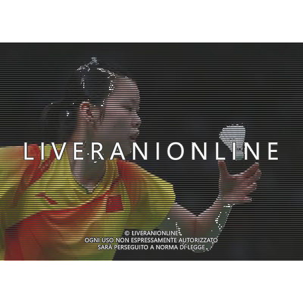 (120803) -- LONDON, Aug. 3, 2012 () -- Li Xuerui of China takes part in women\'s badminton singles semifinal contest, at London 2012 Olympic Games in London, Britain, on August 3, 2012. Li Xuerui of China defeated Wang Xin of China 2-0. (/Ren Zhenglai) (nxl) ©PHOTOSHOT/Agenzia Aldo Liverani Sas - ITALY ONLY - GIOCHI OLIMPICI, OLIMPIADI LONDRA 2012