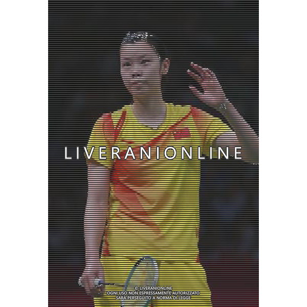 (120803) -- LONDON, Aug. 3, 2012 () -- Li Xuerui of China takes part in women\'s badminton singles semifinal contest, at London 2012 Olympic Games in London, Britain, on August 3, 2012. Li Xuerui of China defeated Wang Xin of China 2-0. (/Ren Zhenglai) (nxl) ©PHOTOSHOT/Agenzia Aldo Liverani Sas - ITALY ONLY - GIOCHI OLIMPICI, OLIMPIADI LONDRA 2012