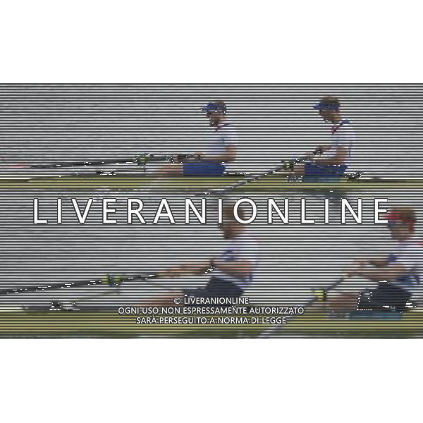 (120803) -- LONDON, Aug. 3, 2012 () -- Germain Chardin and Dorian Mortelette of France compete during men\'s pair competition of rowing event, at London 2012 Olympic Games in London, Britain, on August 3, 2012. Germain Chardin and Dorian Mortelette of France won silver medal. (/Qi Heng) (nxl) ©PHOTOSHOT/Agenzia Aldo Liverani Sas - ITALY ONLY - GIOCHI OLIMPICI, OLIMPIADI LONDRA 2012