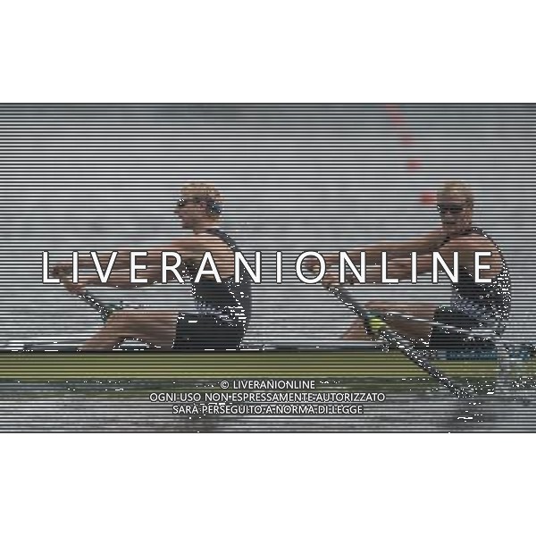 (120803) -- LONDON, Aug. 3, 2012 () -- Eric Murray and Hamish Bond of New Zealand competes during men\'s pair competition of rowing event, at London 2012 Olympic Games in London, Britain, on August 3, 2012. Eric Murray and Hamish Bond of New Zealand won gold medal. (/Cheng Min) (nxl) ©PHOTOSHOT/Agenzia Aldo Liverani Sas - ITALY ONLY - GIOCHI OLIMPICI, OLIMPIADI LONDRA 2012