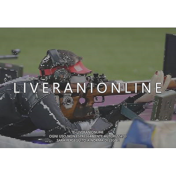 (120803) -- LONDON, Aug. 3, 2012 () -- Lionel Cox of Belgium takes part in men\'s shooting 50m rifle prone competition, at London 2012 Olympic Games in London, Britain, on August 3, Lionel Cox of Belgium won silver medal. (/Yin Gang) (nxl) ©PHOTOSHOT/Agenzia Aldo Liverani Sas - ITALY ONLY - GIOCHI OLIMPICI, OLIMPIADI LONDRA 2012