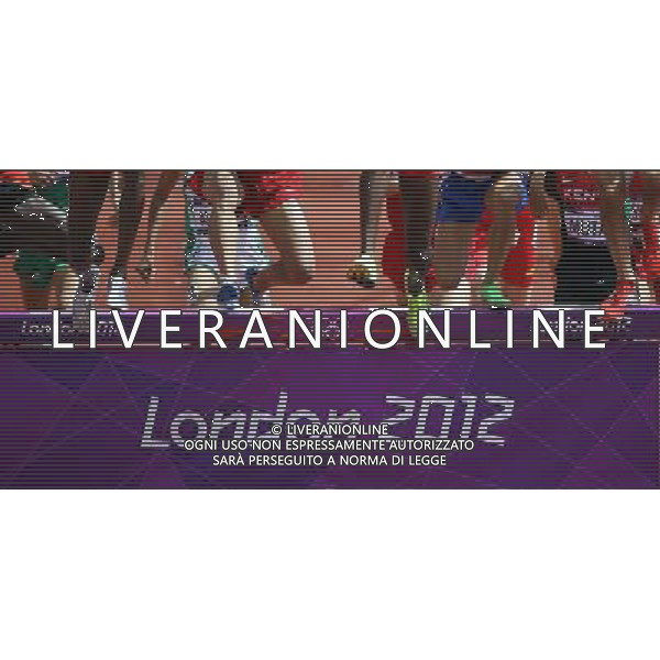 (120803) -- LONDON, Aug. 3, 2012 () -- Athletes compete during men\'s 3000m steepchase round of athletics at London 2012 Olympic Games in London, Britain, August 3, 2012. (/Li Ming) (zgp) ©PHOTOSHOT/Agenzia Aldo Liverani Sas - ITALY ONLY - GIOCHI OLIMPICI, OLIMPIADI LONDRA 2012