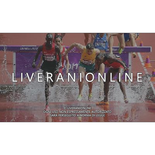 (120803) -- LONDON, Aug. 3, 2012 () -- Athletes compete during men\'s 3000m steepchase round of athletics at London 2012 Olympic Games in London, Britain, August 3, 2012. (/Li Ming) (zgp) ©PHOTOSHOT/Agenzia Aldo Liverani Sas - ITALY ONLY - GIOCHI OLIMPICI, OLIMPIADI LONDRA 2012