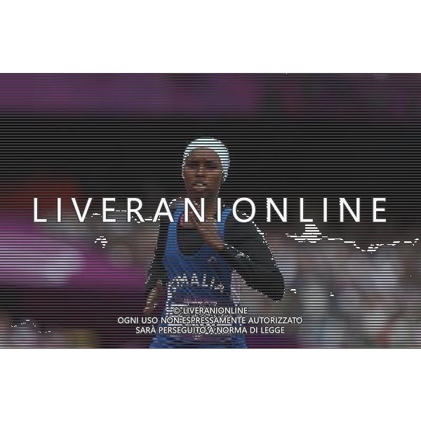 (120803) -- LONDON, Aug. 3, 2012 () -- Zamzam Mohamed Farah of Somalia competes in women\'s 400m heat of athletics at London 2012 Olympic Games in London, Britain, August 3, 2012. Zamzam Mohamed Farah was disqualified for the final with 1:20.48. (/Liao Yujie) (zgp) ©PHOTOSHOT/Agenzia Aldo Liverani Sas - ITALY ONLY - GIOCHI OLIMPICI, OLIMPIADI LONDRA 2012