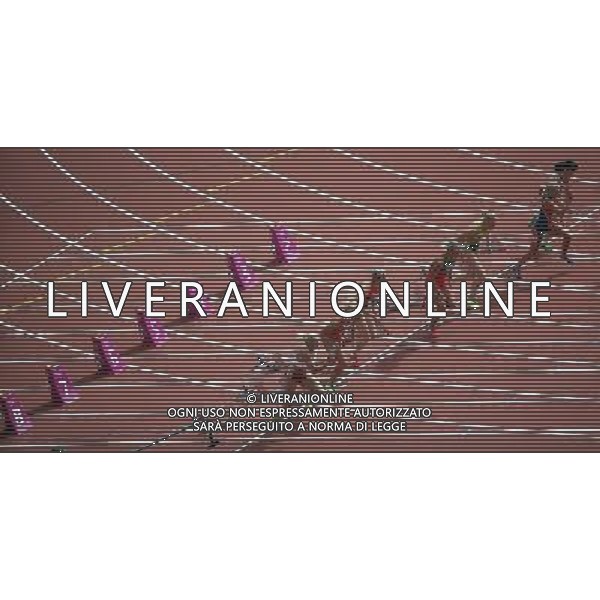 (120803) -- LONDON, Aug. 3, 2012 () -- Athletes compete during 100m hurdles contest of women\'s heptathlon at London 2012 Olympic Games in London, Britain, August 3, 2012. (/Li Ming) (zgp) ©PHOTOSHOT/Agenzia Aldo Liverani Sas - ITALY ONLY - GIOCHI OLIMPICI, OLIMPIADI LONDRA 2012