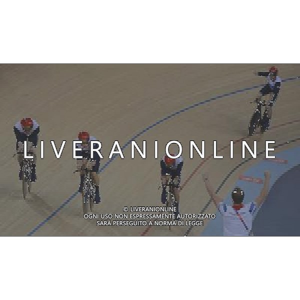 (120803) -- LONDON, Aug. 3, 2012 () -- Cyclers of team Britain compete during the men\'s team pursuit of Cycling track event at London 2012 Olympic Games, London, Britain, Aug. 3, 2012. Britain won the gold medal of the event. (/Wang Jianhua) ©PHOTOSHOT/Agenzia Aldo Liverani Sas - ITALY ONLY - GIOCHI OLIMPICI, OLIMPIADI LONDRA 2012