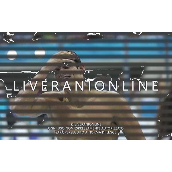 (120803) -- LONDON, Aug. 3, 2012 () -- Florent Manaudou of France reacts after men¡¯s 50m freestyle final of swimming competition, at London 2012 Olympic Games in London, Britain, August 3, 2012. Florent Manaudou of France won gold medal with 21.34.(/Fei Maohua) (zgp) ©PHOTOSHOT/Agenzia Aldo Liverani Sas - ITALY ONLY - GIOCHI OLIMPICI, OLIMPIADI LONDRA 2012