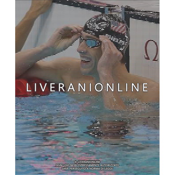 (120803) -- LONDON, Aug. 3, 2012 () -- Michael Phelps of U.S. reacts after men¡¯s 100m butterfly final of swimming competition, at London 2012 Olympic Games in London, Britain, August 3, 2012. Michael Phelps won gold medal with 51.21.(/Fei Maohua) (zgp) ©PHOTOSHOT/Agenzia Aldo Liverani Sas - ITALY ONLY - GIOCHI OLIMPICI, OLIMPIADI LONDRA 2012