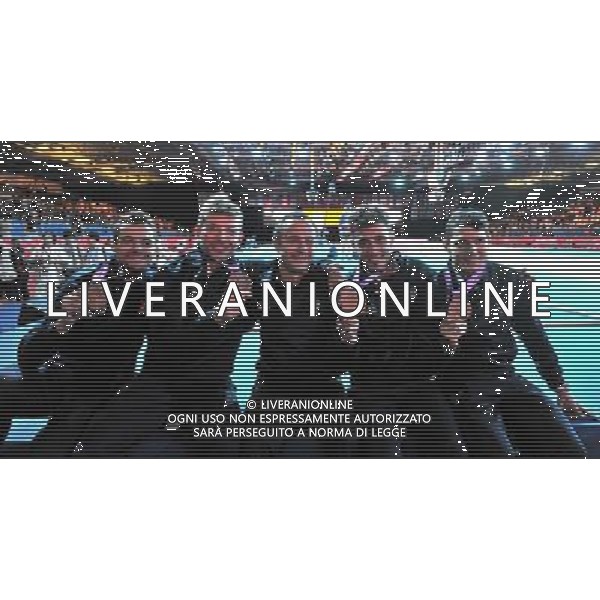 Londra, 03/08/2012. Olimpiadi London 2012. Scherma. L\' Italia battendo la russia vince la medaglia di Bronzo nella sciabola a squadre con Aldo Montano, Diego Occhiuzzi, Luigi Tarantino Luigi Samele. Foto di Simone Ferraro / GMT AG ALDO LIVERANI S A S 