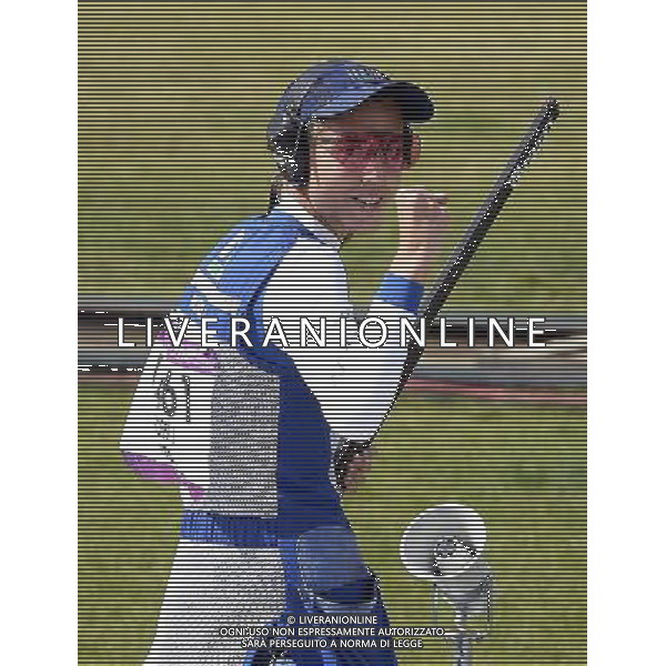 Olympic Games , Royal Artillery Barracks,Olympic Games. Jessica Rossi Agente della Polizia di Stato Centra un Oro da Record 99 su 100, il Trap Mondiale e\' ai Suoi Piedi. Dedicato a Tutti Quelli delle Forze dell\'Ordine che Fanno Bene il Proprio Dovere. Foto di Ferdinando Mezzelani-GMT AG ALDO LIVERANI S A S