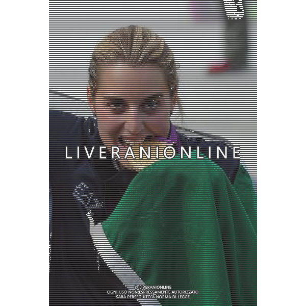Olympic Games , Royal Artillery Barracks,Olympic Games. Jessica Rossi Agente della Polizia di Stato Centra un Oro da Record 99 su 100, il Trap Mondiale e\' ai Suoi Piedi. Dedicato a Tutti Quelli delle Forze dell\'Ordine che Fanno Bene il Proprio Dovere. Foto di Ferdinando Mezzelani-GMT AG ALDO LIVERANI S A S