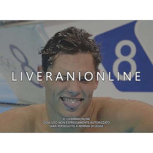(120803) -- LONDON, Aug. 3, 2012 () -- Florent Manaudou of France grimaces after men¡¯s 50m freestyle final of swimming competition, at London 2012 Olympic Games in London, Britain, August 3, 2012. Florent Manaudou of France won gold medal with 21.34.(/Liu Dawei) (zgp) ©PHOTOSHOT/Agenzia Aldo Liverani Sas - ITALY ONLY - GIOCHI OLIMPICI, OLIMPIADI LONDRA 2012