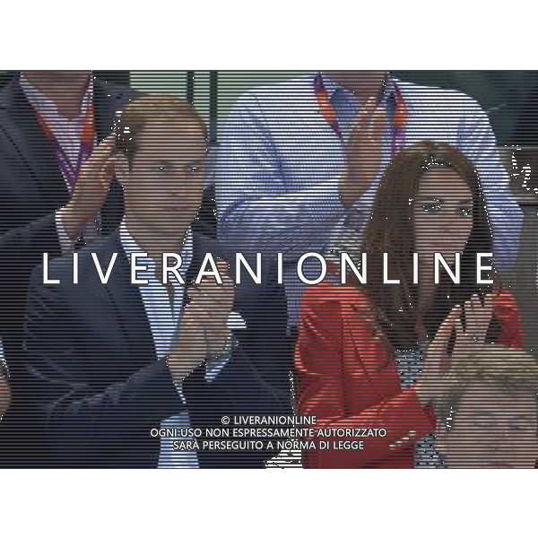 (120803) -- LONDON, Aug. 3, 2012 () -- British Prince William and Catherine, Duchess of Cambridge, watch swimming competition at London 2012 Olympic Games in London, Britain, August 3, 2012. (/Liu Dawei) (zgp) ©PHOTOSHOT/Agenzia Aldo Liverani Sas - ITALY ONLY - GIOCHI OLIMPICI, OLIMPIADI LONDRA 2012