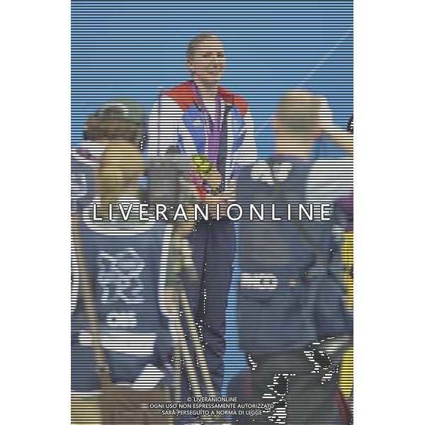Rebecca Adlington crying after receiving Bronze medal Aquatics Centre, Olympic Park. London ©PHOTOSHOT/Agenzia Aldo Liverani Sas - ITALY ONLY - GIOCHI OLIMPICI, OLIMPIADI LONDRA 2012