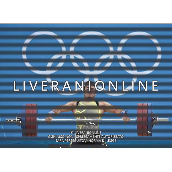 (120803) -- LONDON, Aug. 3, 2012 () -- Kianoush Rostami of Iran competes during men\'s 85kg weightlifting event at London 2012 Olympic Games, London, Britain, Aug. 3, 2012. Kianoush Rostami of Iran claimed the bronze medal of the event with a total of 380kg. (/Gong Lei) ©PHOTOSHOT/Agenzia Aldo Liverani Sas - ITALY ONLY - GIOCHI OLIMPICI, OLIMPIADI LONDRA 2012
