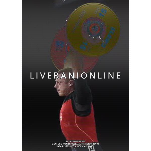 (120803) -- LONDON, Aug. 3, 2012 () -- Adrian Edward Zielinski of Poland competes during men\'s 85kg weightlifting event at London 2012 Olympic Games, London, Britain, Aug. 3, 2012. Adrian Edward Zielinski claimed the gold medal of the event with a total of 385kg. (/Guo Yong) ©PHOTOSHOT/Agenzia Aldo Liverani Sas - ITALY ONLY - GIOCHI OLIMPICI, OLIMPIADI LONDRA 2012