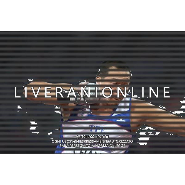 (120803) -- LONDON, Aug. 3, 2012 () -- Chang Ming-Huang of Chinese Taipei competes during the men\'s shot put final of Athletics event at London 2012 Olympic Games, London, Britain, Aug. 3, 2012. (/Liao Yujie) ©PHOTOSHOT/Agenzia Aldo Liverani Sas - ITALY ONLY - GIOCHI OLIMPICI, OLIMPIADI LONDRA 2012