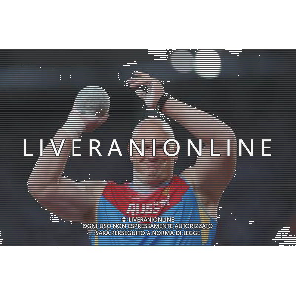(120803) -- LONDON, Aug. 3, 2012 () -- Maksim Sidorov of Russia competes during the men\'s shot put final of Athletics event at London 2012 Olympic Games, London, Britain, Aug. 3, 2012. (/Liao Yujie) ©PHOTOSHOT/Agenzia Aldo Liverani Sas - ITALY ONLY - GIOCHI OLIMPICI, OLIMPIADI LONDRA 2012